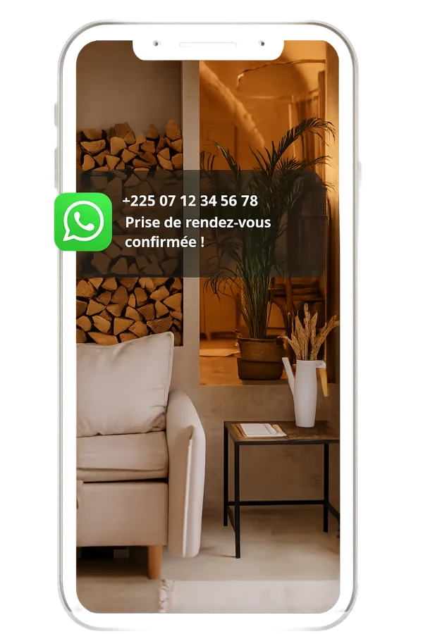 Notification WhatsApp Zuri : prise de rendez-vous confirmée